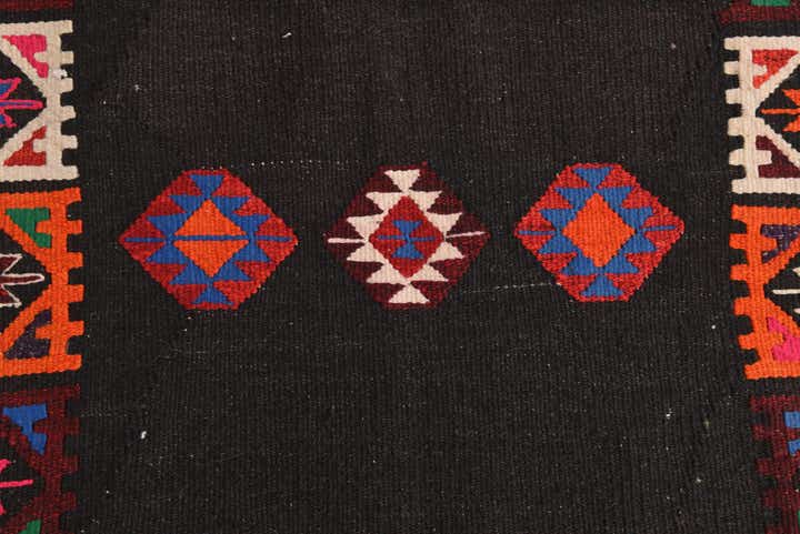 3' 4 x 7' 10 Hand Woven Kilim Fars Wool Runner Rug