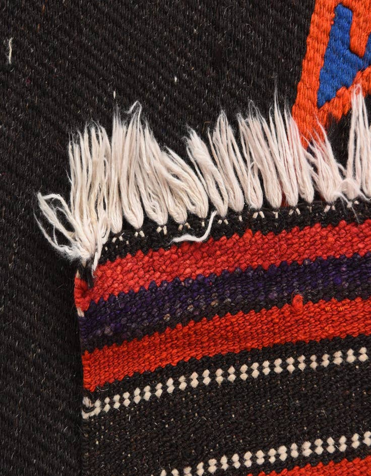 Detail image of 3' 4 x 7' 10  Hand Woven Kilim Fars Wool Runner Rug