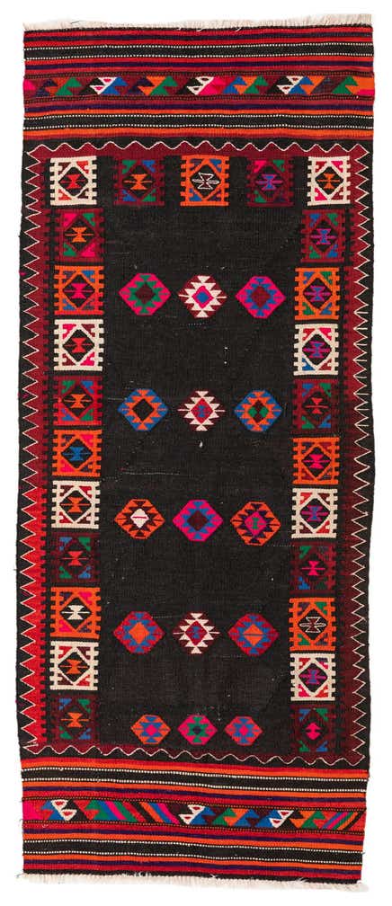 3' 4 x 7' 10 Hand Woven Kilim Fars Wool Runner Rug