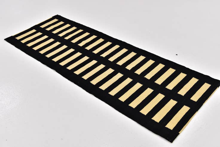 Detail image of 2' 5 x 6' 8 Hand Woven Kilim Modern Wool Runner Rug