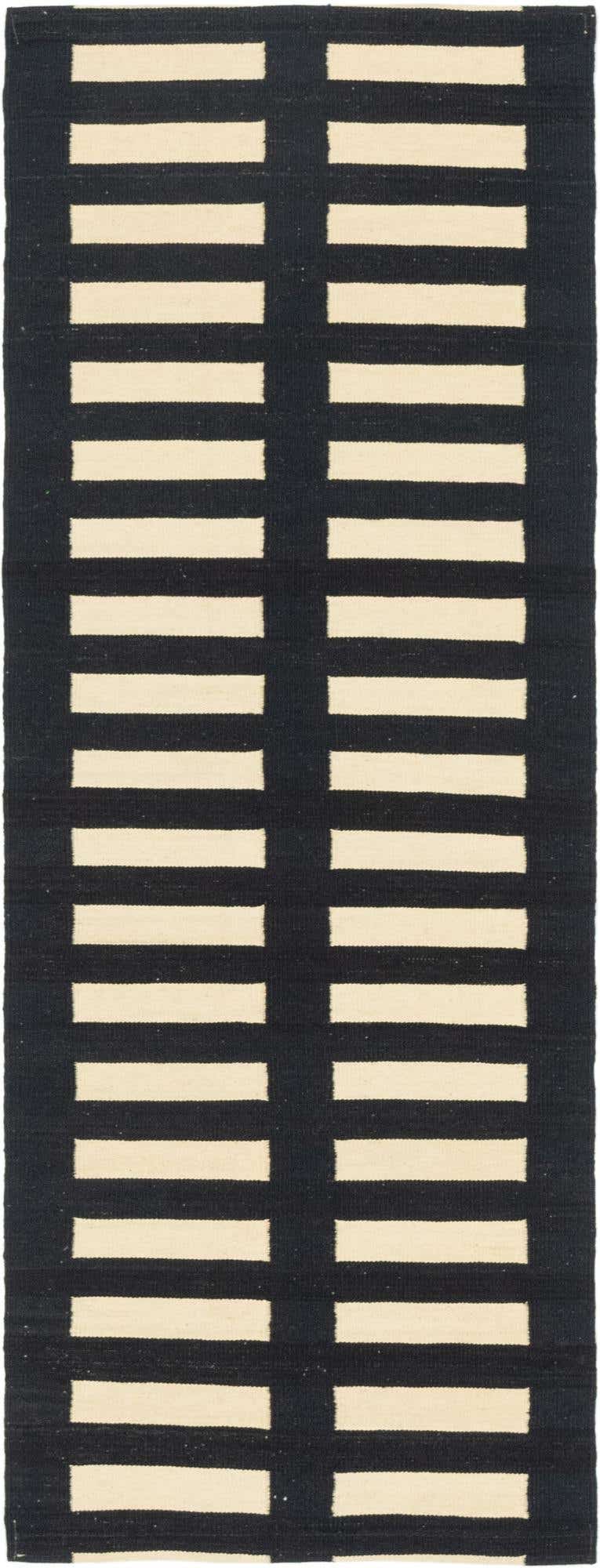 2' 5 x 6' 8 Hand Woven Kilim Modern Wool Runner Rug