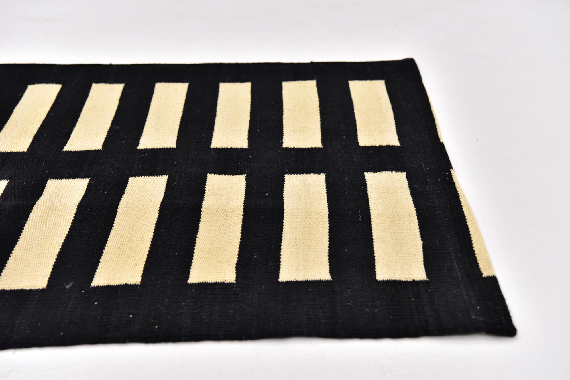 2' 5 x 10' 2 Hand Woven Kilim Modern Wool Runner Rug