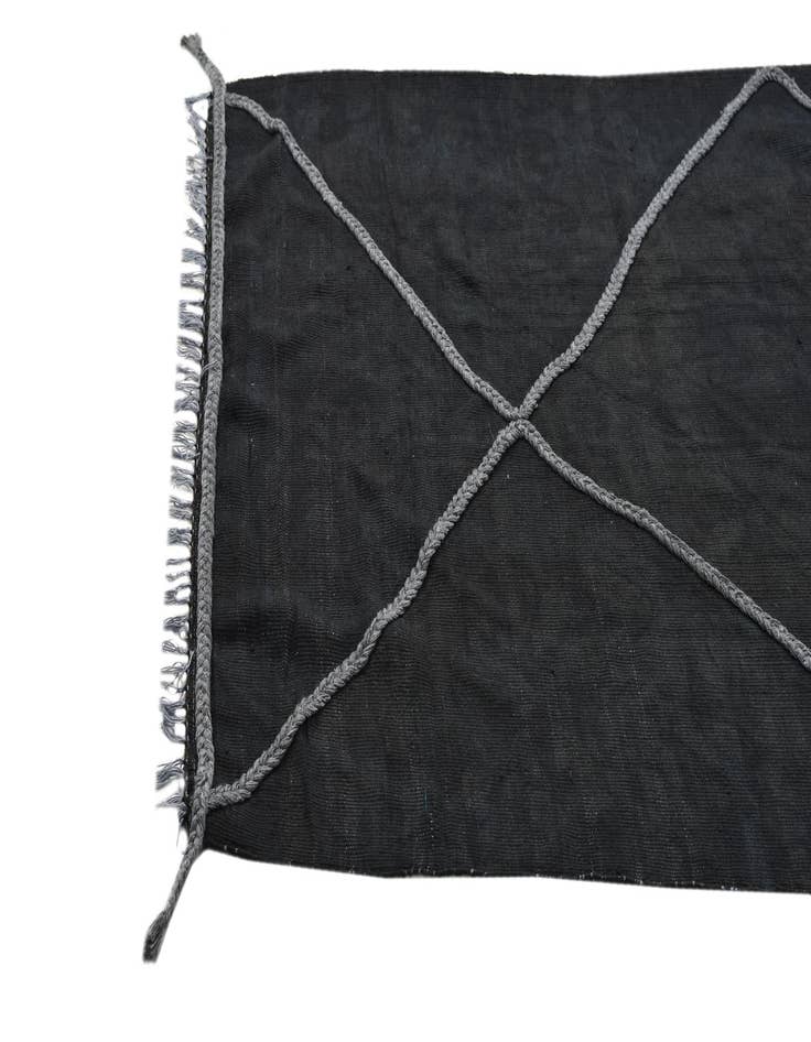 Detail image of 3' 6 x 10'  Hand Woven Kilim Modern Wool Runner Rug