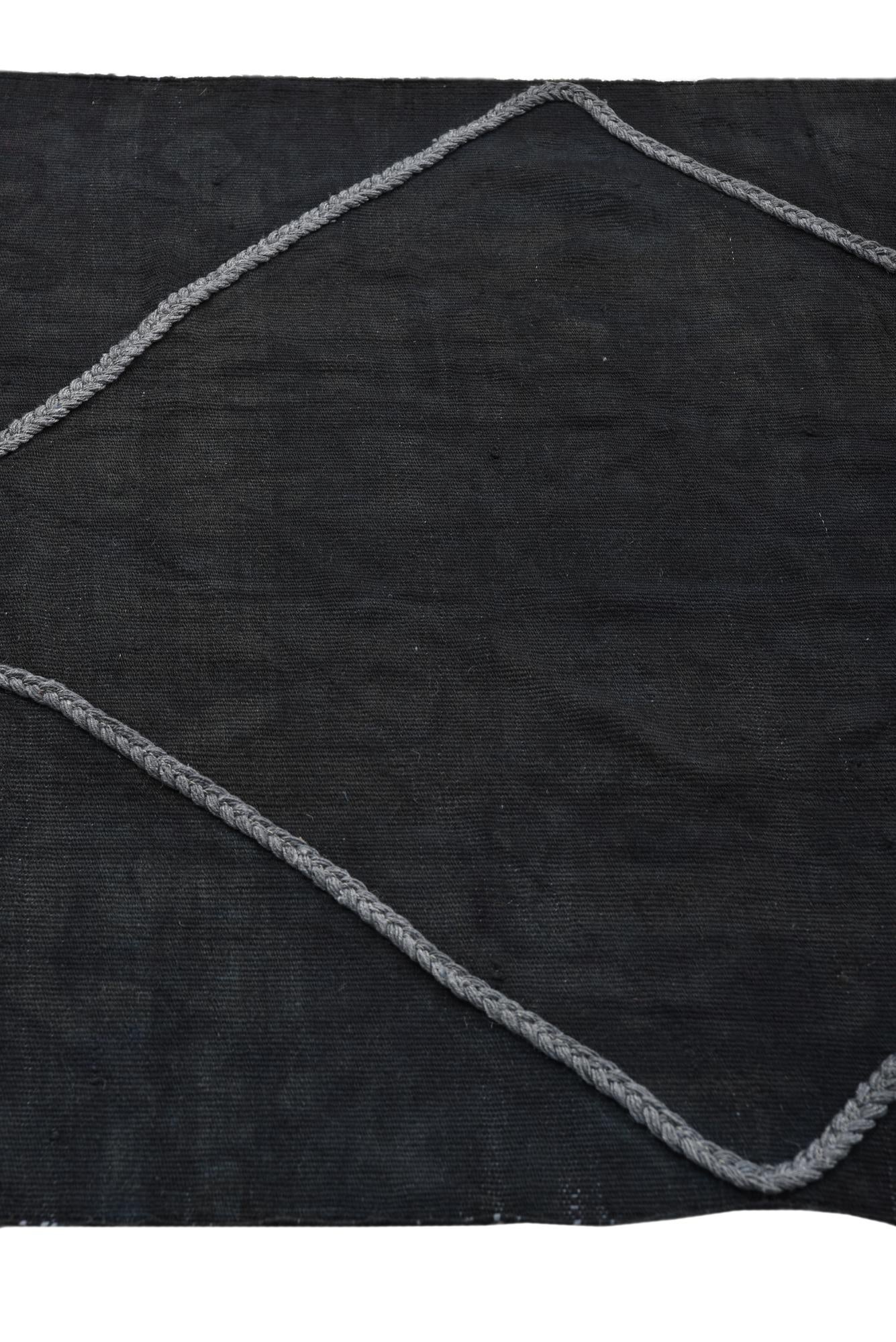 3' 6 x 10' Hand Woven Kilim Modern Wool Runner Rug