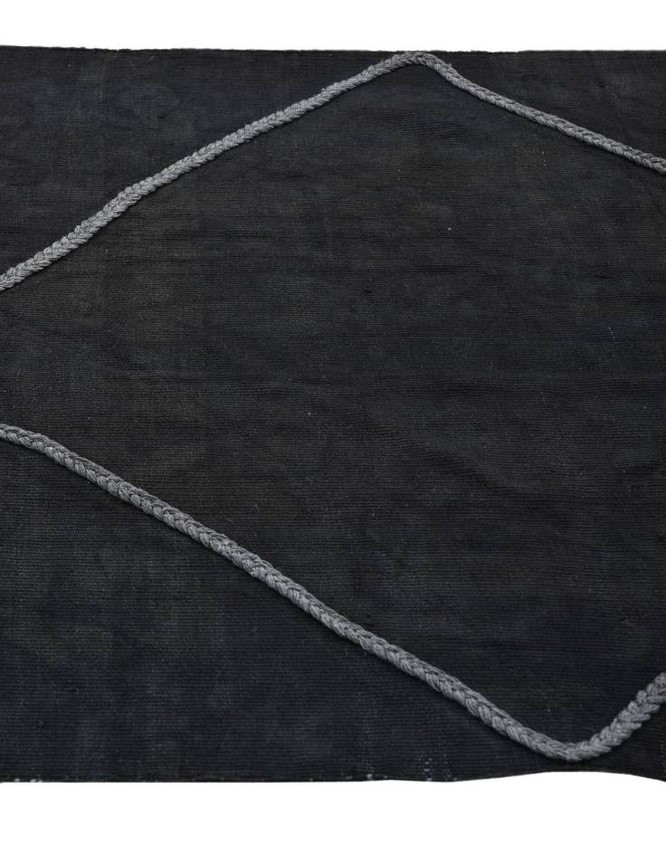 Detail image of 3' 6 x 10'  Hand Woven Kilim Modern Wool Runner Rug