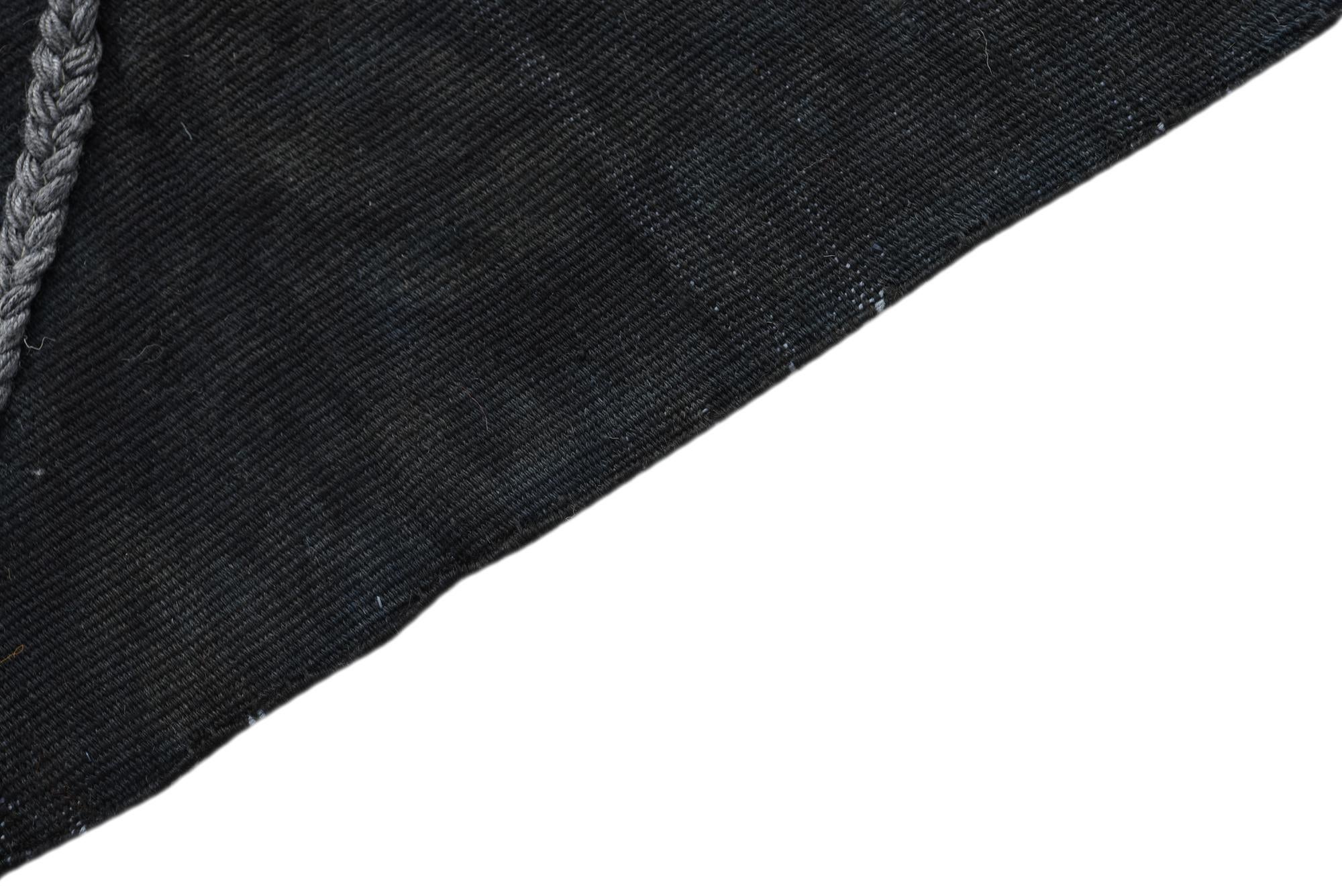3' 6 x 10' Hand Woven Kilim Modern Wool Runner Rug