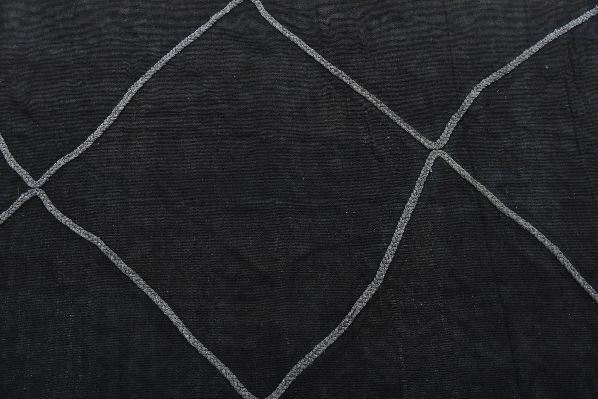 3' 6 x 10' Hand Woven Kilim Modern Wool Runner Rug