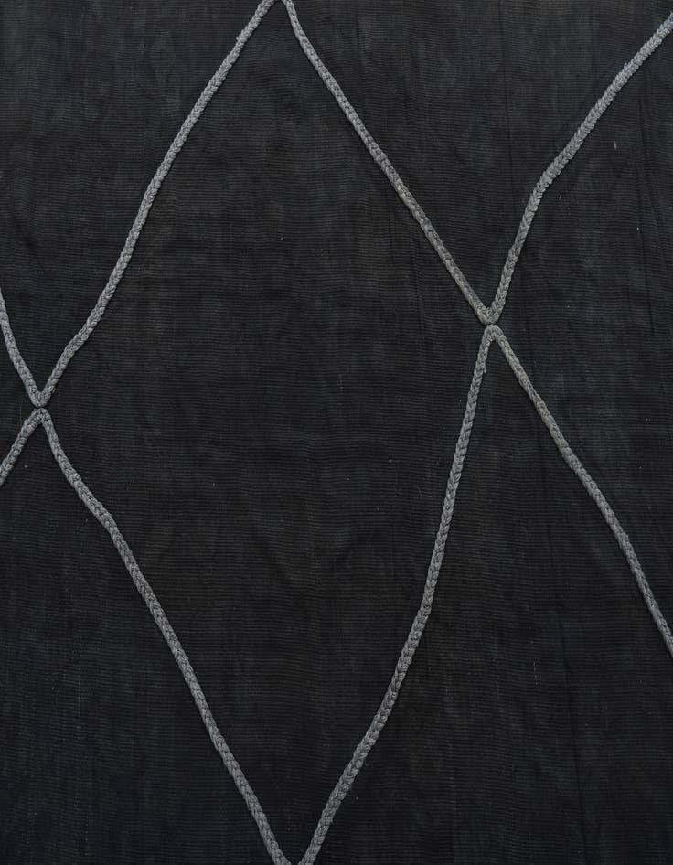 Detail image of 3' 6 x 10'  Hand Woven Kilim Modern Wool Runner Rug