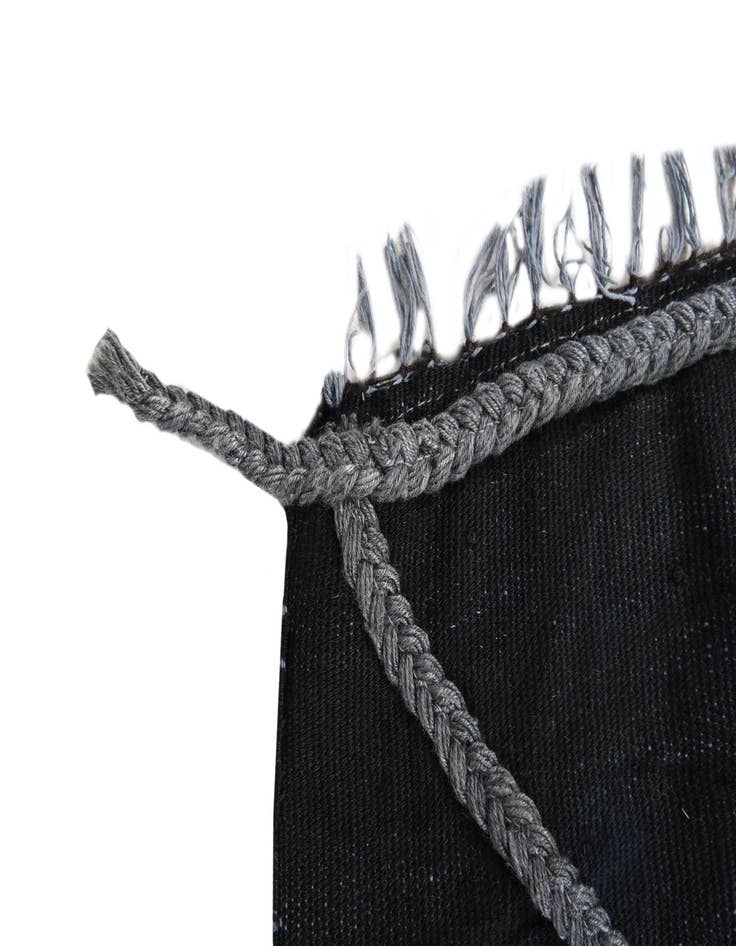 Detail image of 3' 6 x 10'  Hand Woven Kilim Modern Wool Runner Rug