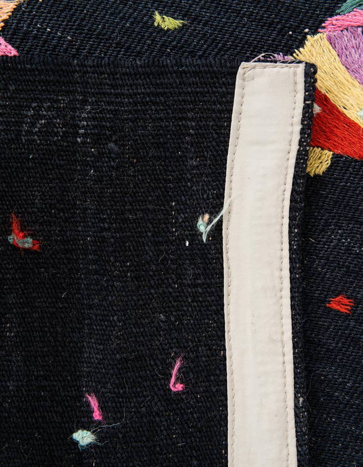 Detail image of 2' 7 x 9' 8  Hand Woven Kilim Suzani Wool Runner Rug