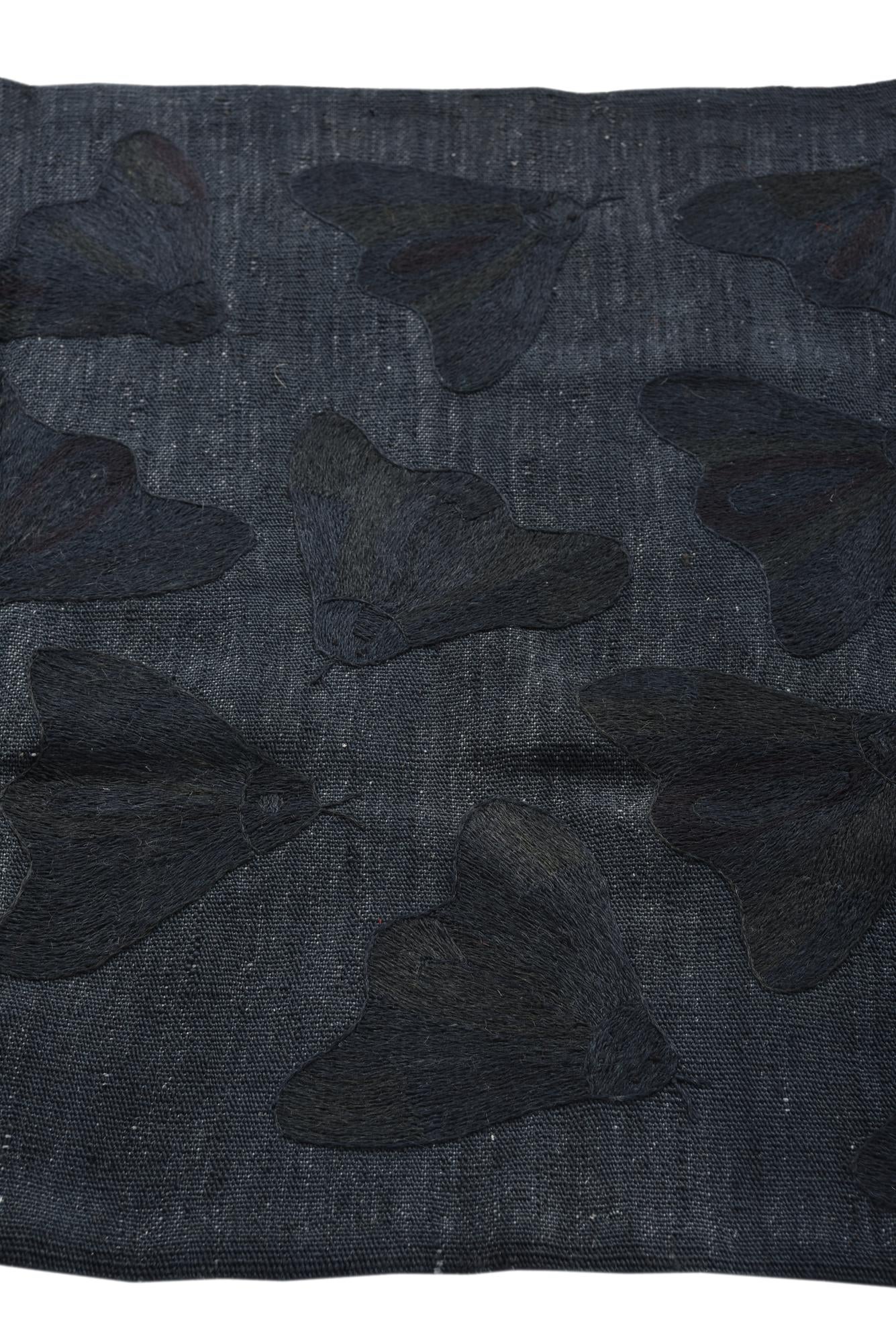 2' 8 x 9' 3 Hand Woven Kilim Suzani Wool Runner Rug
