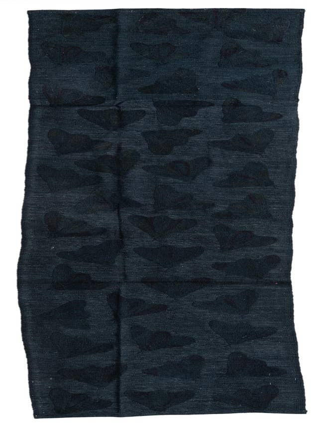 Detail image of 2' 8 x 9' 3 Hand Woven Kilim Suzani Wool Runner Rug