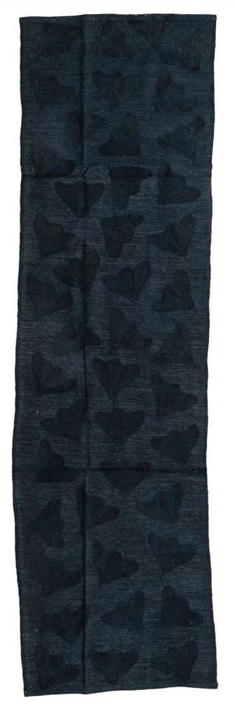 2' 8 x 9' 3 Hand Woven Kilim Suzani Wool Runner Rug