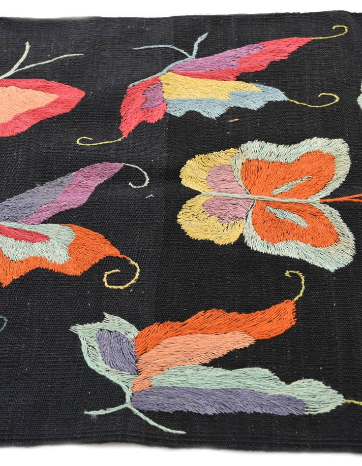 Detail image of 2' 5 x 8' 1  Hand Woven Kilim Suzani Wool Runner Rug