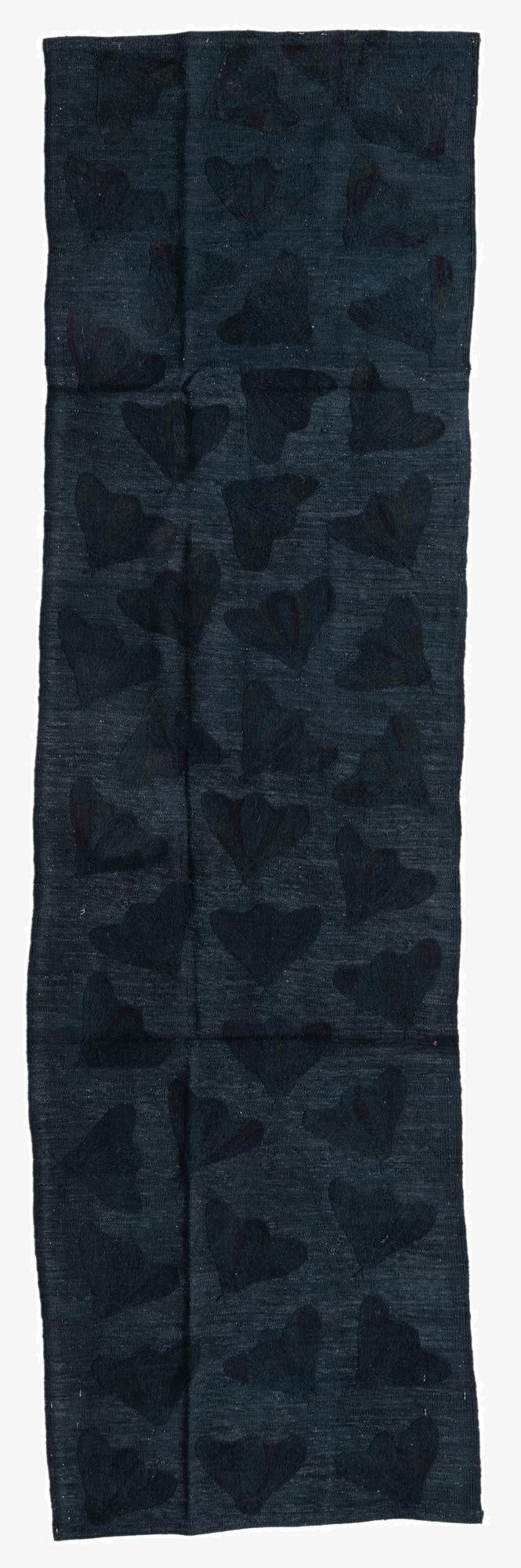 2' 8 x 9' 3  Hand Woven Kilim Suzani Wool Runner Rug