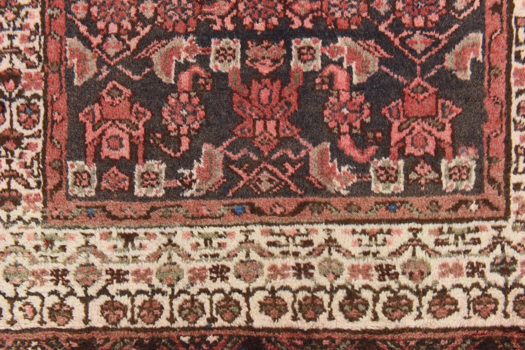 3' 7 x 10' 9 Hand Knotted Malayer Persian Wool Runner Rug