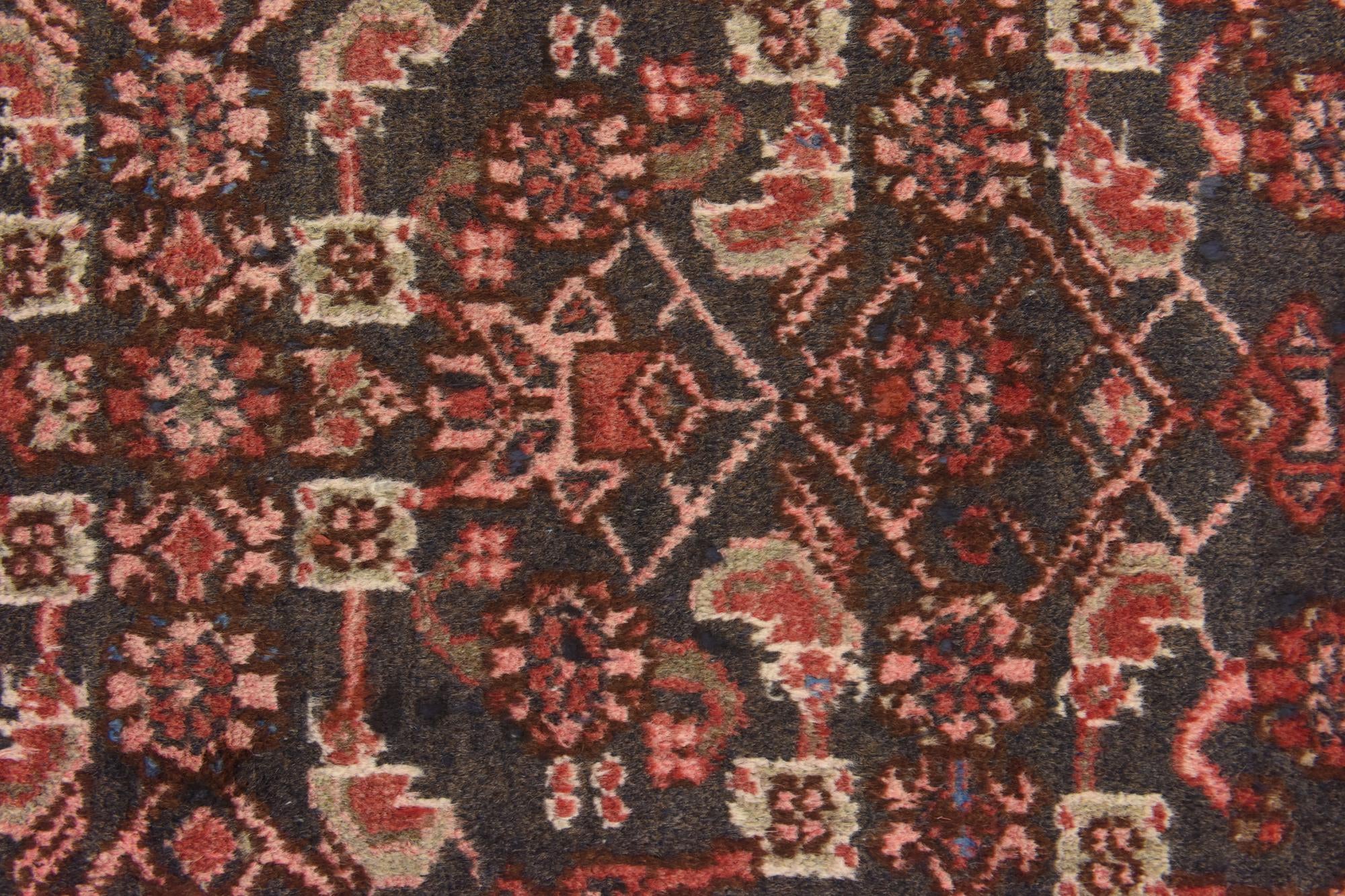 3' 7 x 10' 9 Hand Knotted Malayer Persian Wool Runner Rug
