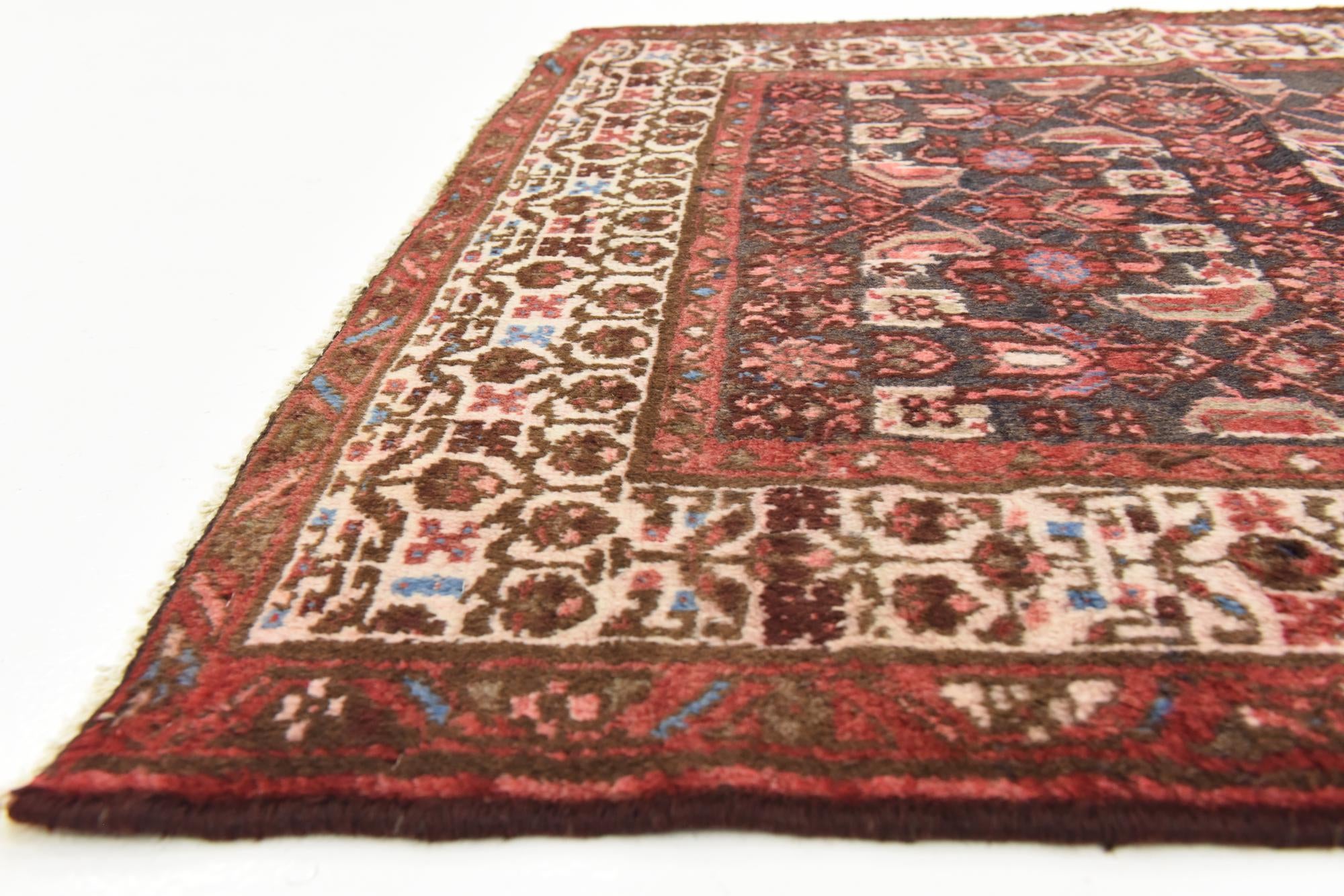 3' 7 x 10' 9 Hand Knotted Malayer Persian Wool Runner Rug