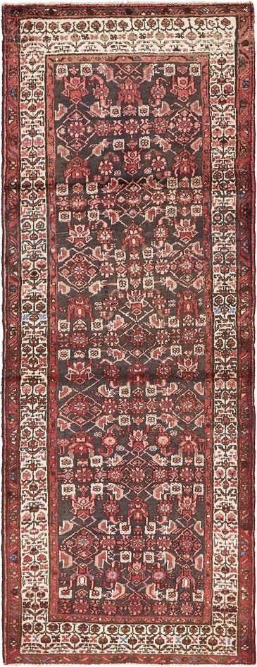 Detail image of 3' 7 x 10' 9 Hand Knotted Malayer Persian Wool Runner Rug