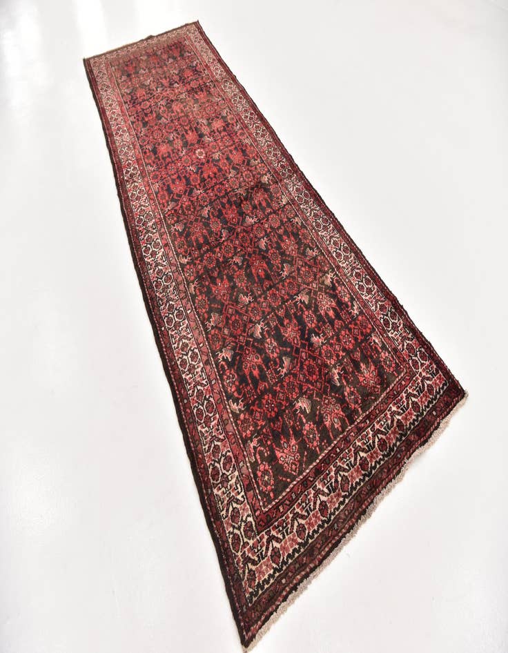 Detail image of 3' 8 x 10' 2  Hand Knotted Malayer Persian Wool Runner Rug