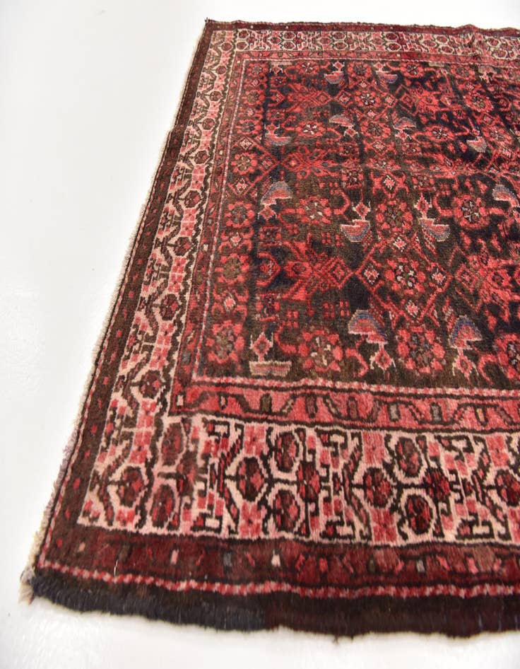 Detail image of 3' 8 x 10' 2  Hand Knotted Malayer Persian Wool Runner Rug