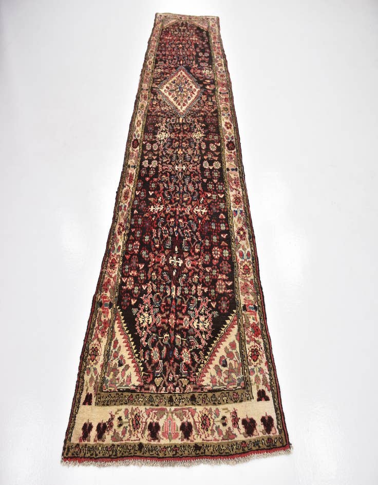 Detail image of 3' 7 x 12'  Hand Knotted Malayer Persian Wool Runner Rug