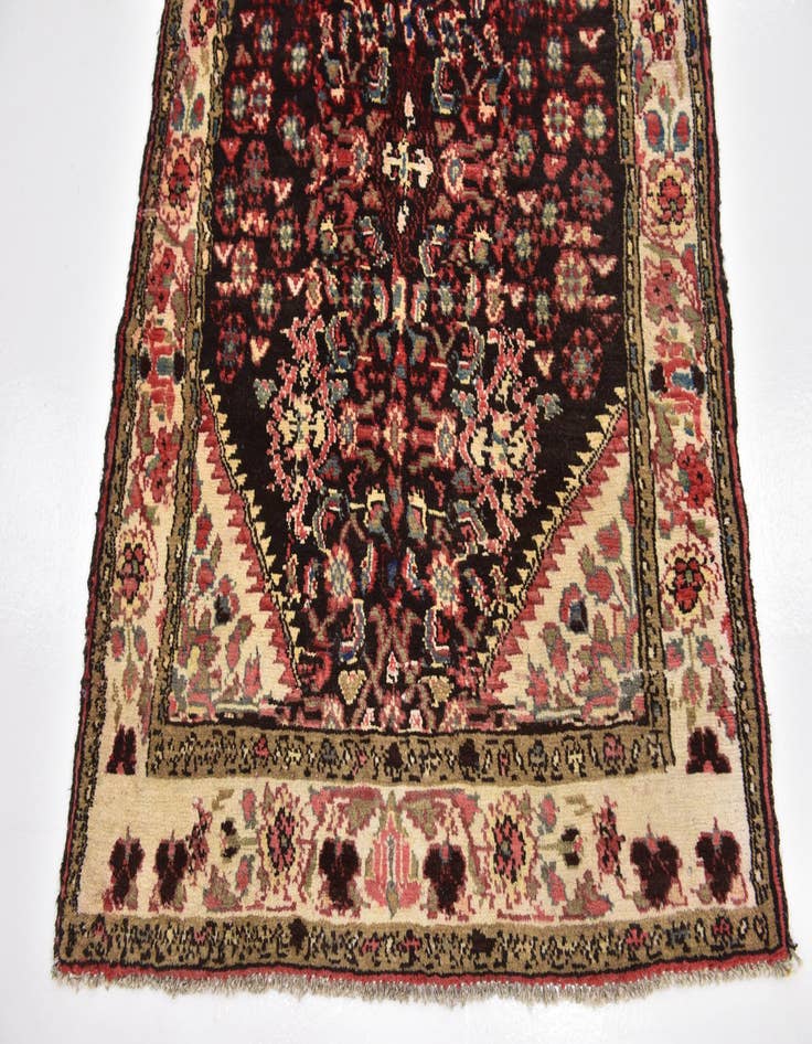 Detail image of 3' 7 x 12'  Hand Knotted Malayer Persian Wool Runner Rug