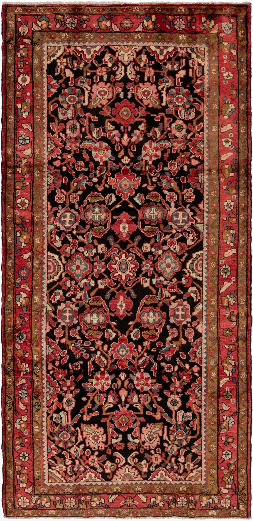 4' 10 x 10' 6  Hand Knotted Malayer Persian Wool Runner Rug