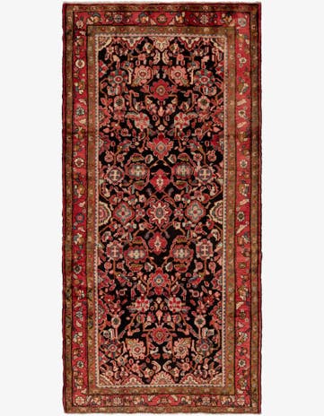 4' 10 x 10' 6 Hand Knotted Malayer Persian Wool Runner Rug