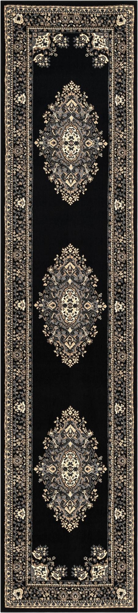 2' 7 x 12' Mashad Design Runner Rug