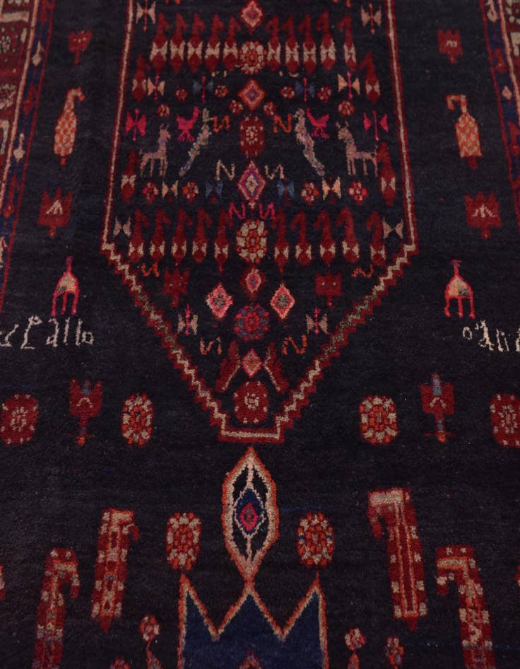 Detail image of 4' 10 x 12' 10  Hand Knotted Meshkin Persian Wool Runner Rug