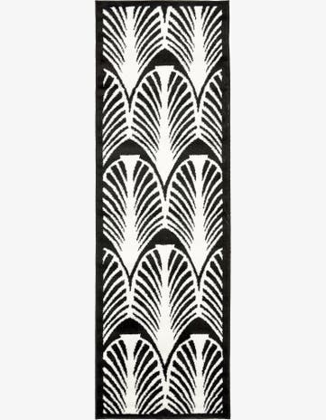 Black Metropolis Runner Rug