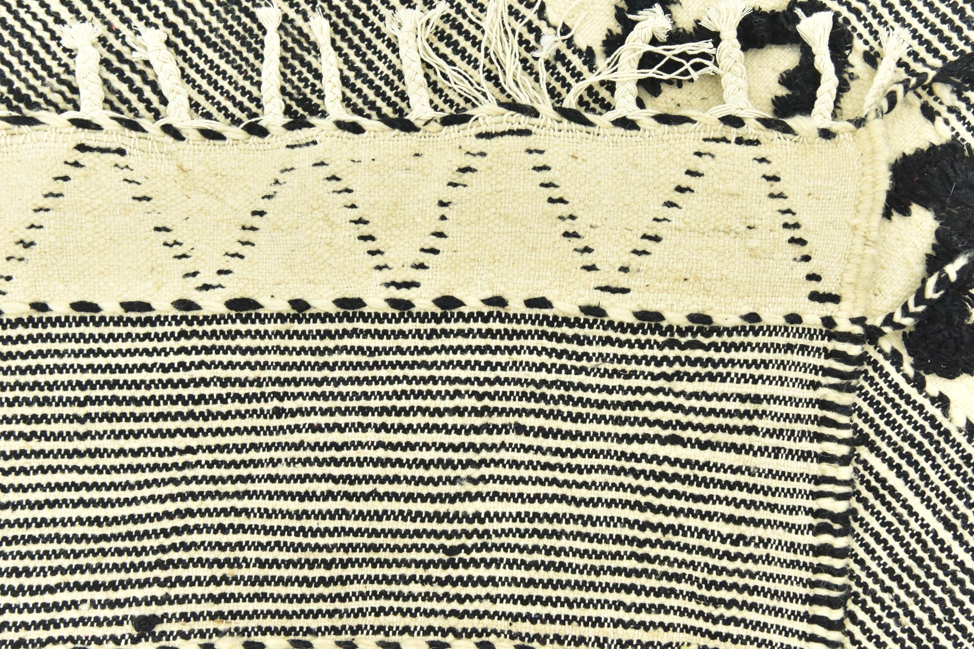 4' 5 x 8' 3 Hand Knotted Moroccan Wool Runner Rug