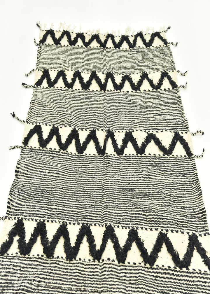 4' 5 x 8' 3 Hand Knotted Moroccan Wool Runner Rug