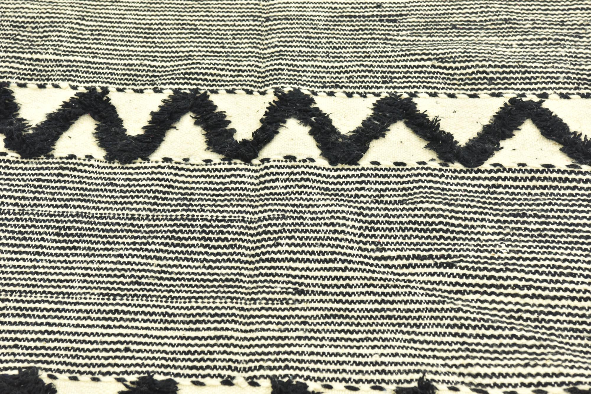 4' 5 x 8' 3 Hand Knotted Moroccan Wool Runner Rug