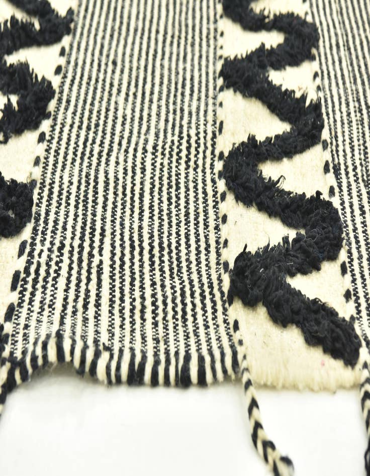 Detail image of 4' 5 x 8' 3  Hand Knotted Moroccan Wool Runner Rug