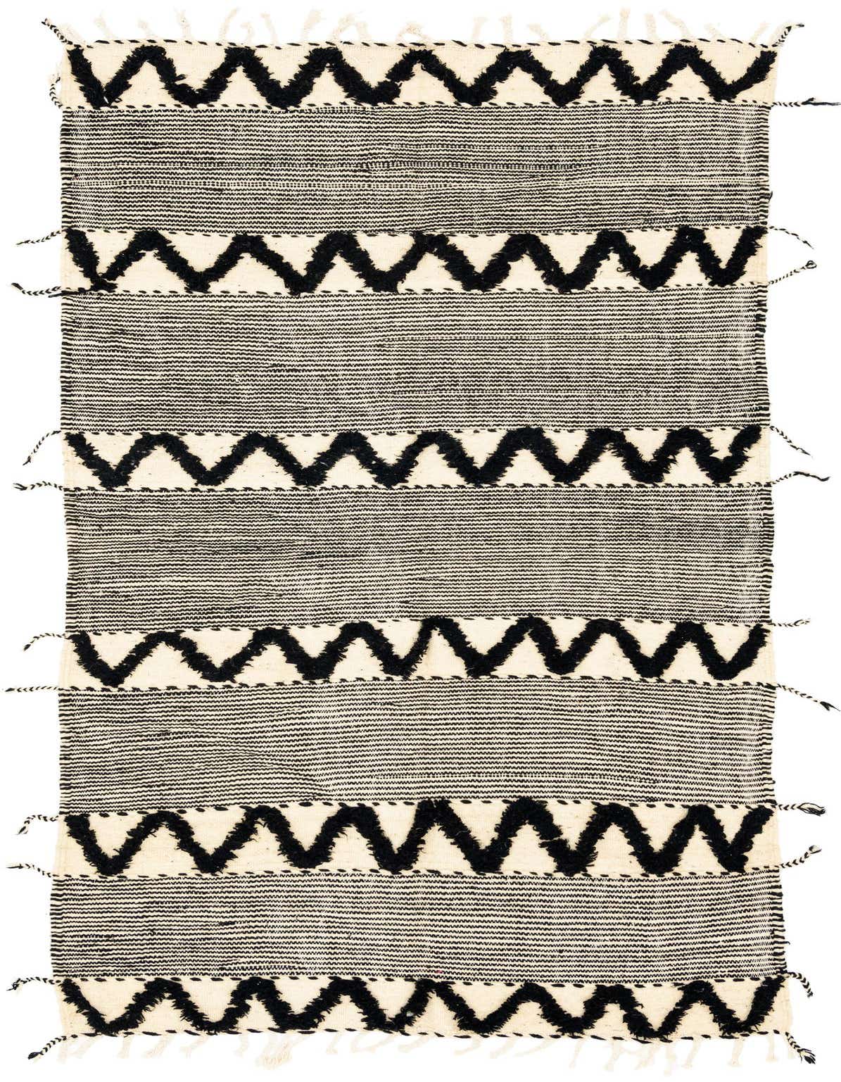 4' 5 x 8' 3 Hand Knotted Moroccan Wool Runner Rug
