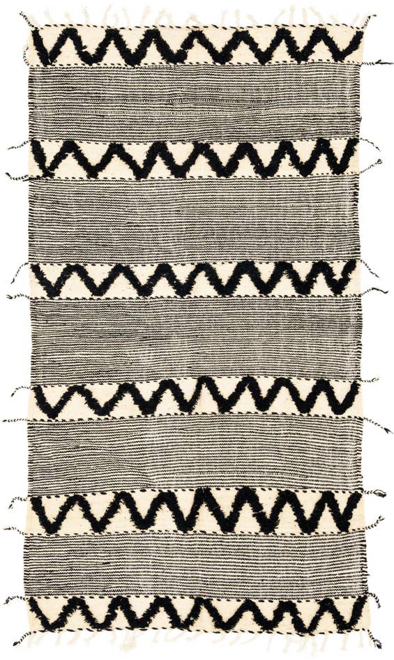 Detail image of 4' 5 x 8' 3 Hand Knotted Moroccan Wool Runner Rug