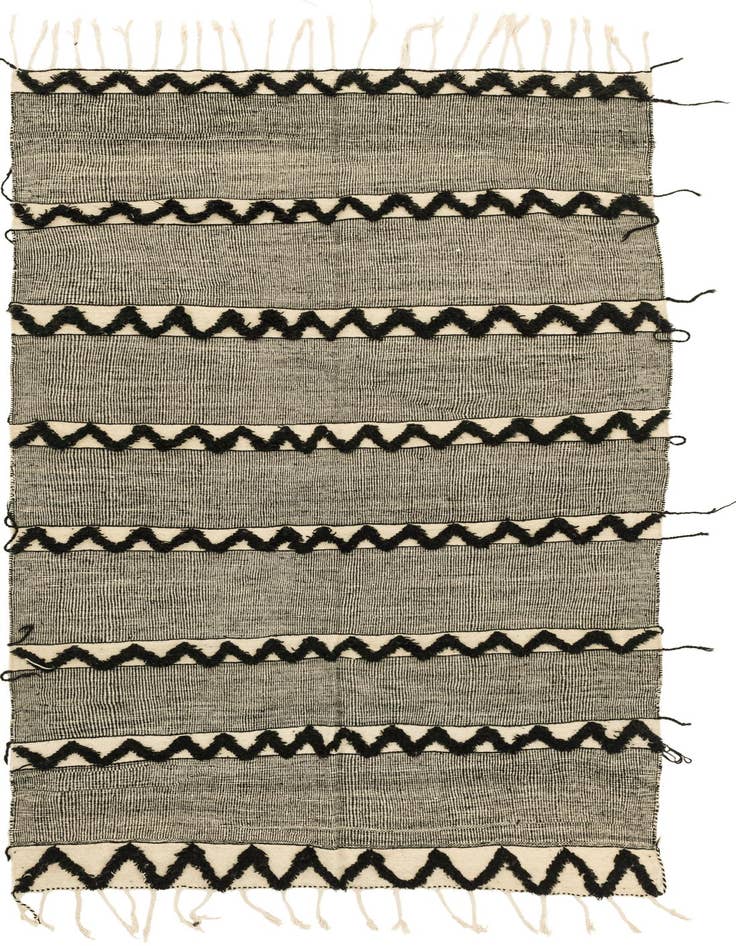 Detail image of 6' 3 x 12' Hand Knotted Moroccan Wool Runner Rug
