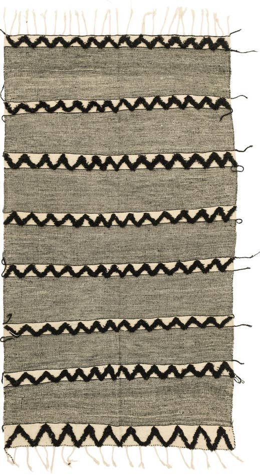 Detail image of 6' 3 x 12' Hand Knotted Moroccan Wool Runner Rug