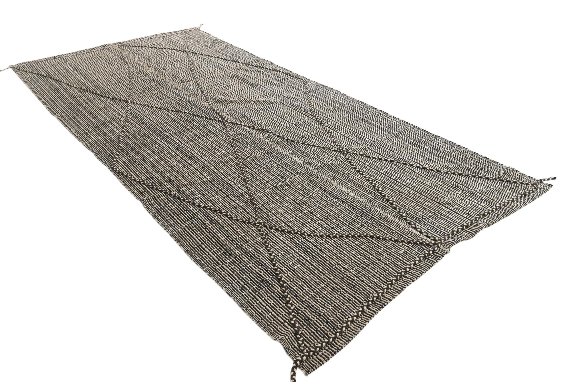 6' x 12' 2 Hand Knotted Moroccan Wool Runner Rug
