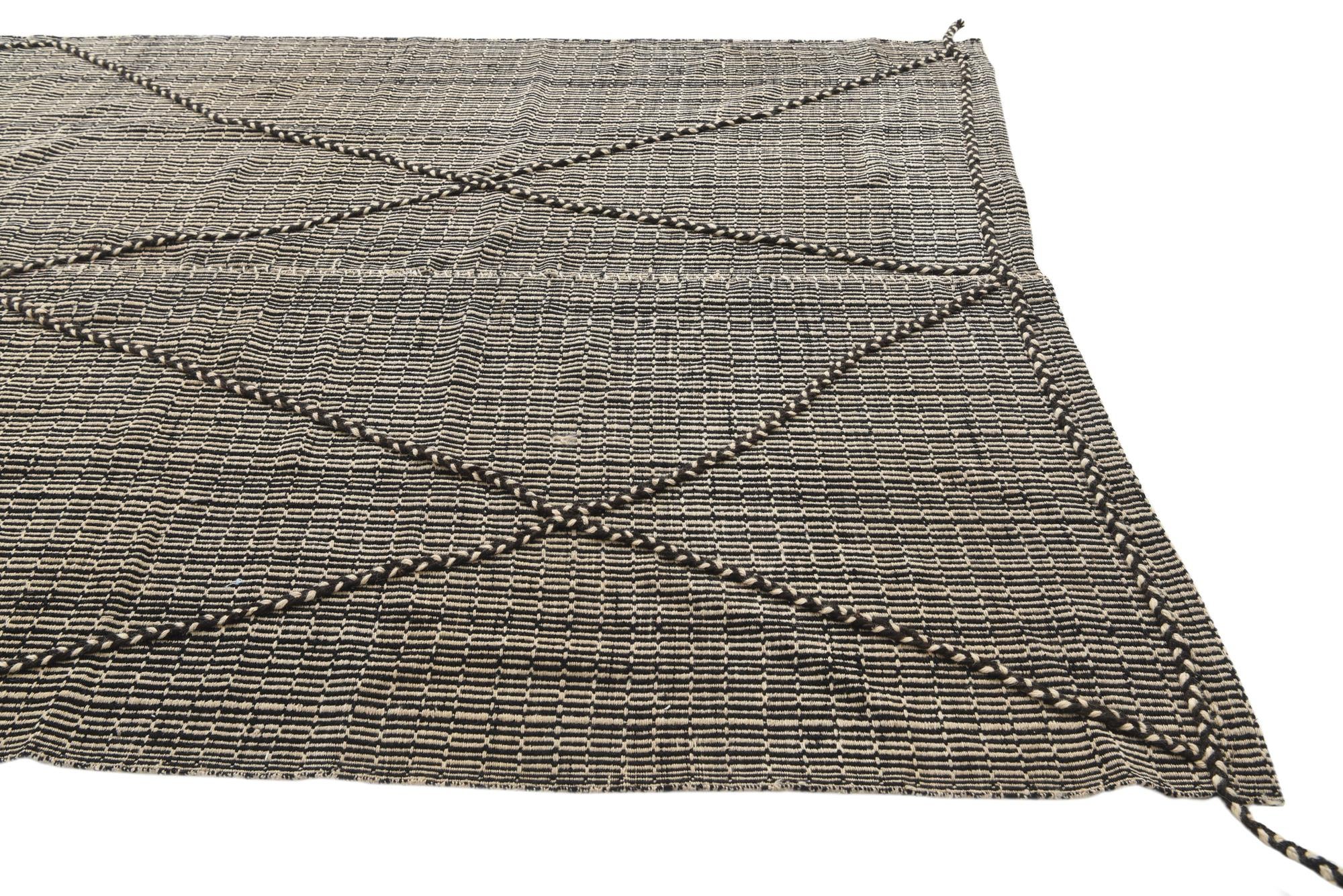 6' x 12' 2 Hand Knotted Moroccan Wool Runner Rug