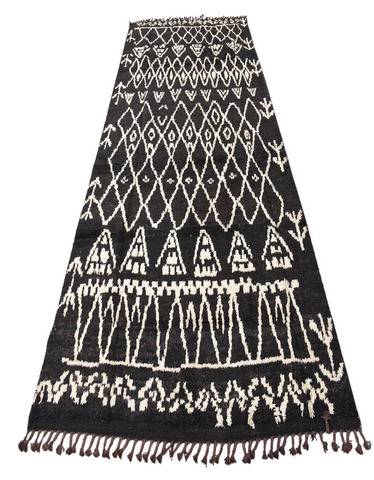 Detail image of 6' x 12' 4  Hand Knotted Moroccan Wool Runner Rug