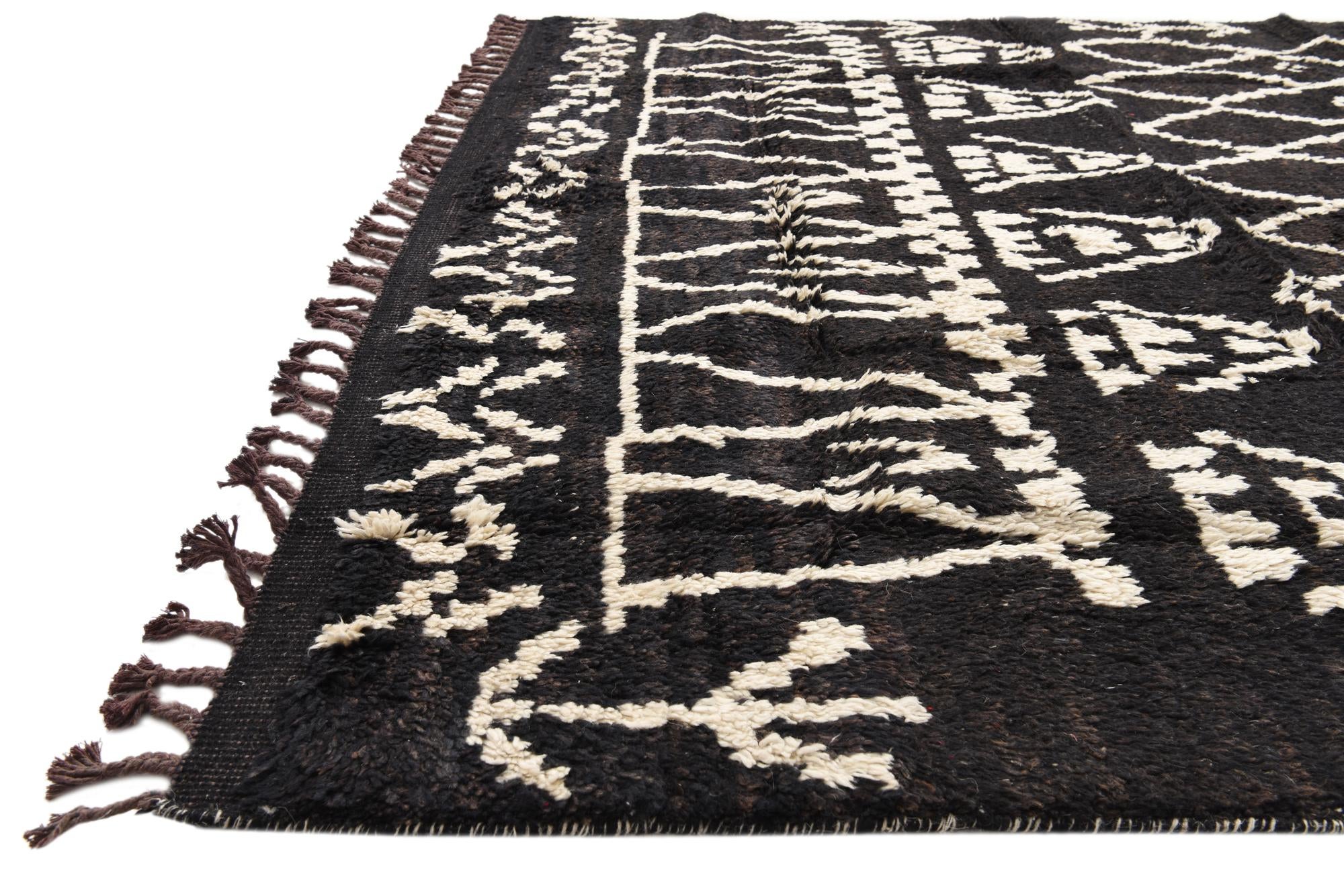 6' x 12' 4 Hand Knotted Moroccan Wool Runner Rug