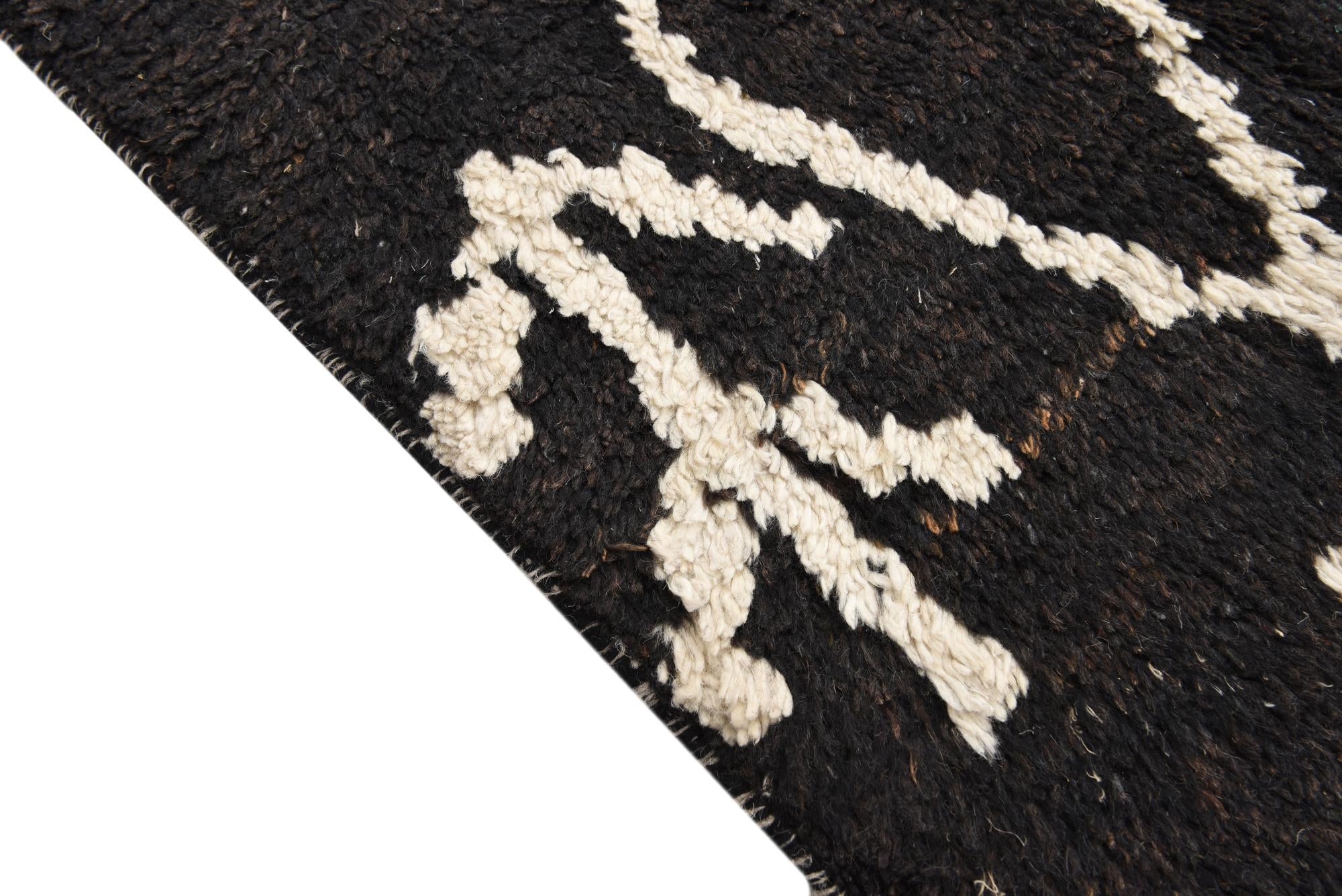 6' x 12' 4 Hand Knotted Moroccan Wool Runner Rug