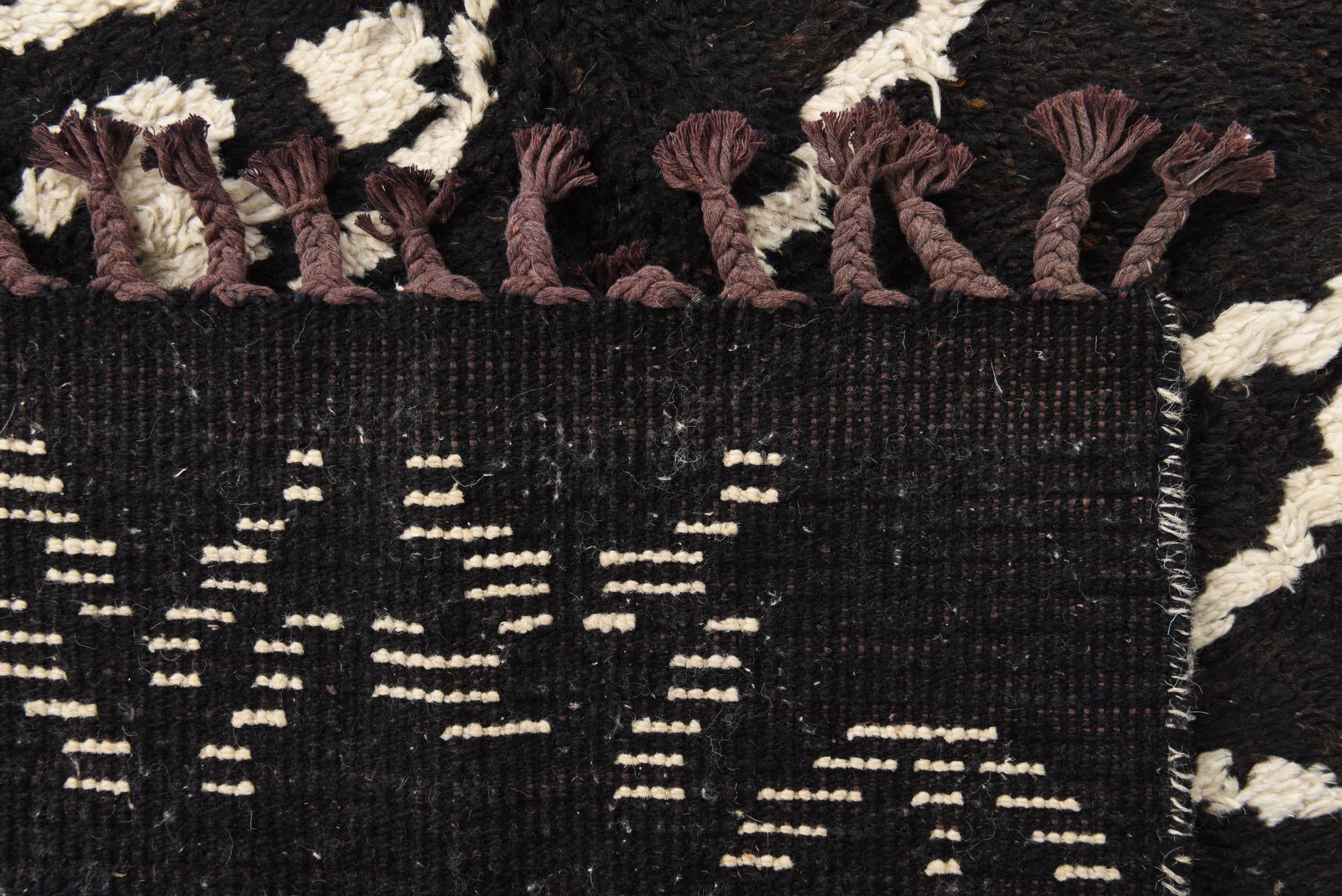 6' x 12' 4 Hand Knotted Moroccan Wool Runner Rug