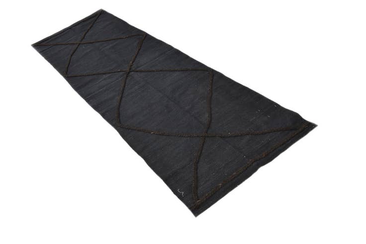 Detail image of 2' 4 x 7' 11 Hand Knotted Moroccan Wool Runner Rug