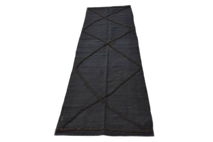Detail image of 2' 4 x 7' 11 Hand Knotted Moroccan Wool Runner Rug