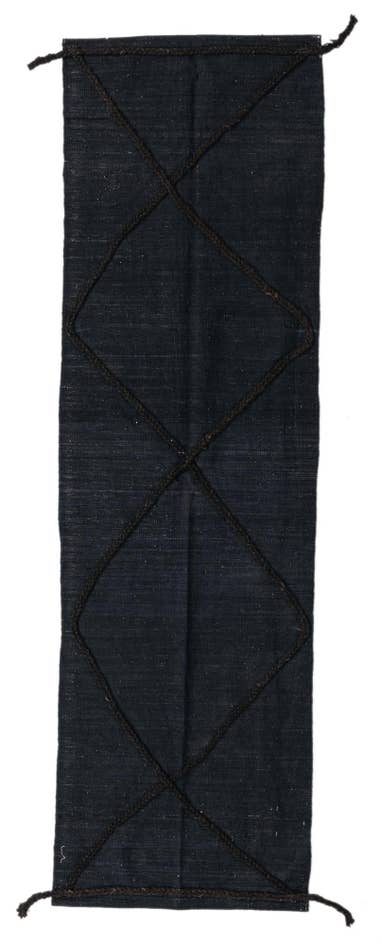 Detail image of 2' 4 x 7' 11 Hand Knotted Moroccan Wool Runner Rug