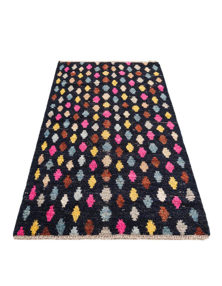 Detail image of 3' 1 x 6' 4 Hand Knotted Moroccan Wool Runner Rug